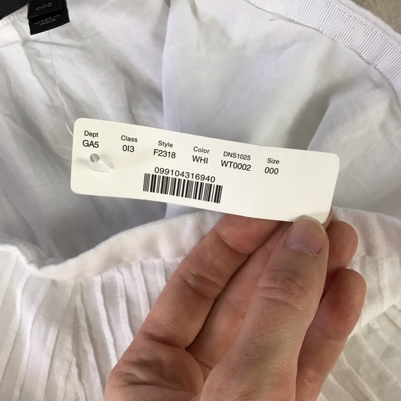 J. Crew Eyelet Floral Skirt Size 000 White Pleats - Picture 4 of 7